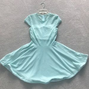 Teal Short Sleeve Dress